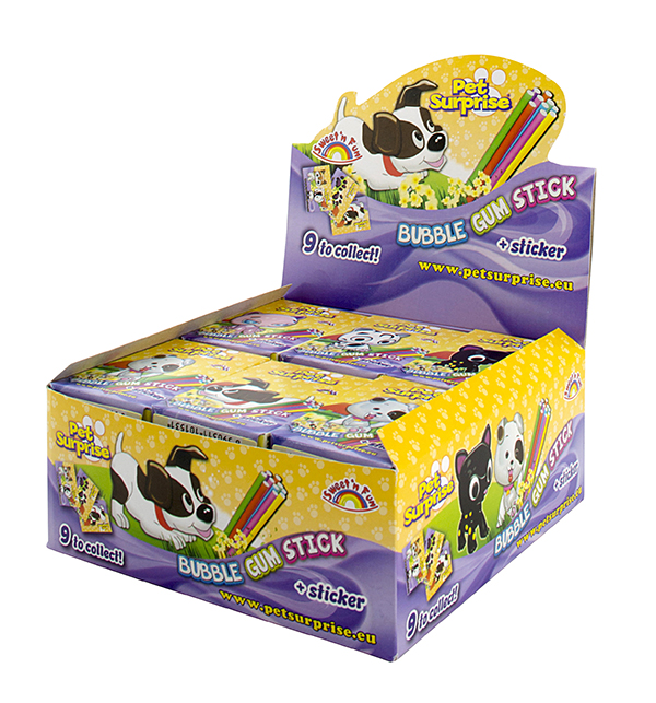 PET SURPRISE - žvýkačky v krabičce 28g