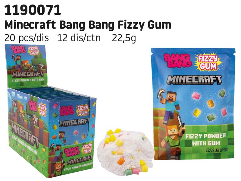 Minecraft Bang Bang Fizzy Gum