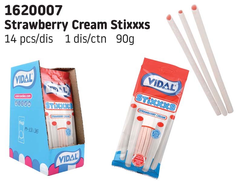 Strawberry Cream Stixxxs - moučné jahodové pendreky 90g