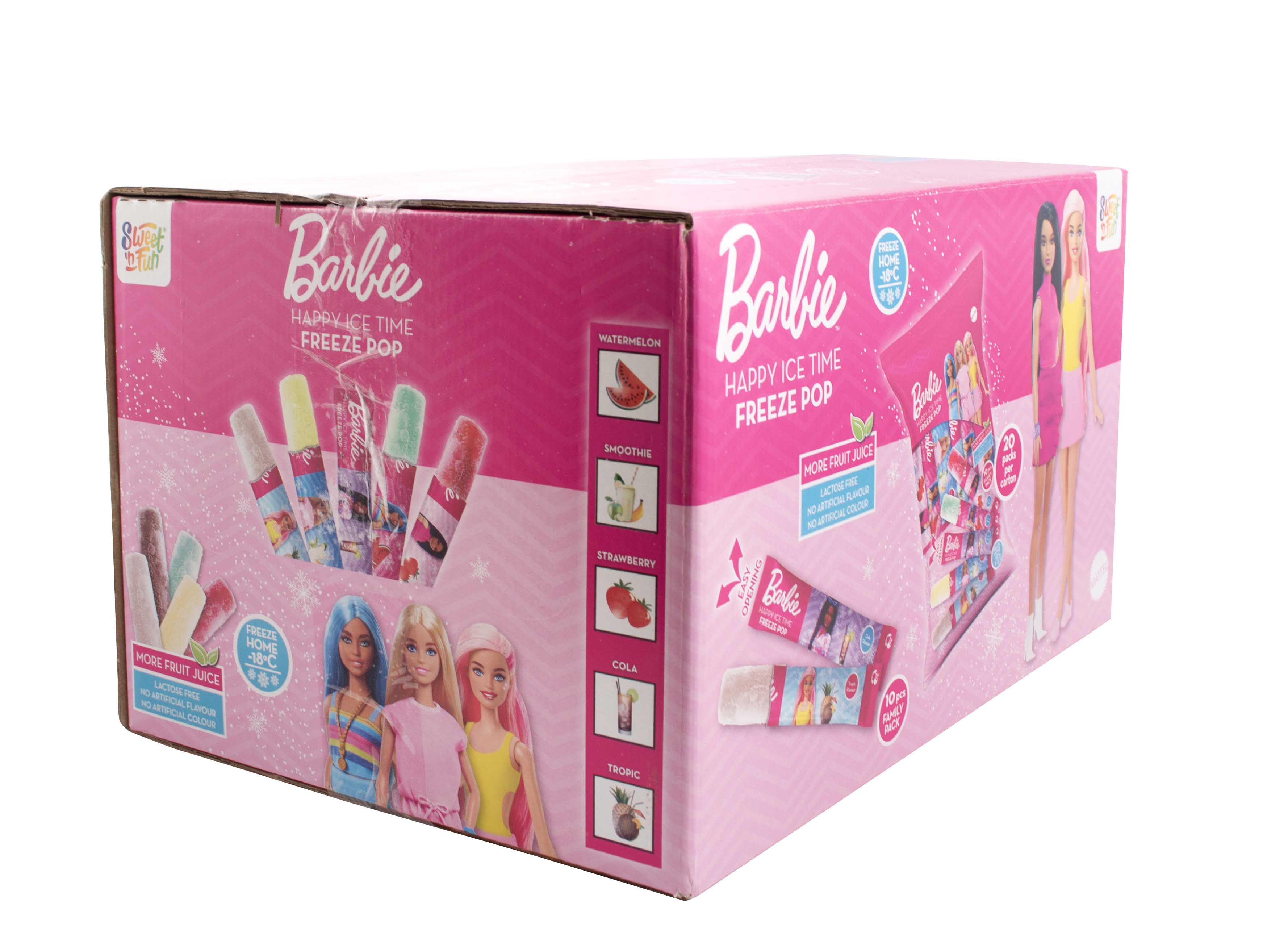 Barbie Freeze Pop multipack - zmrzliny ke zmražení s ovocnou složkou 10x50ml