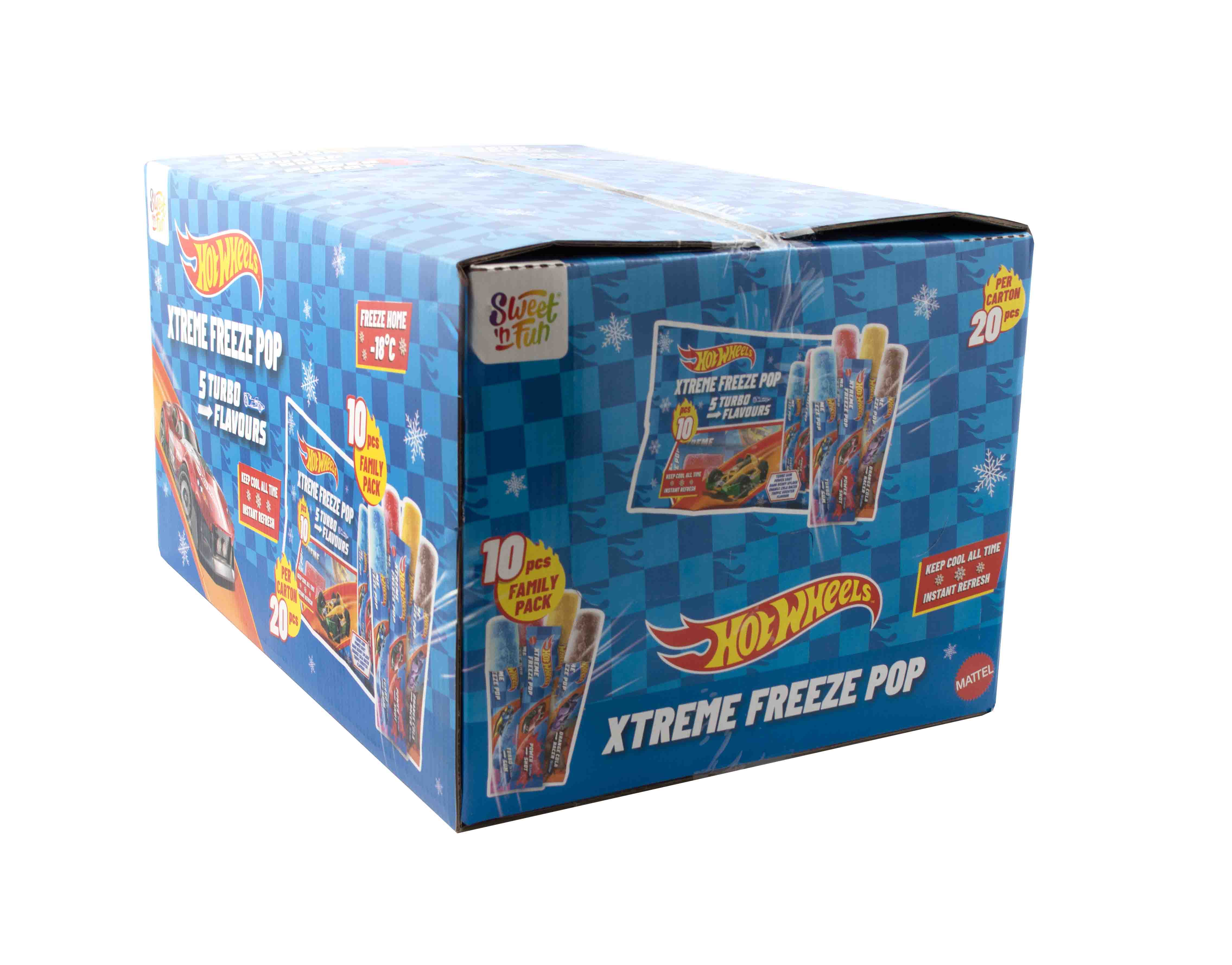 Hot Wheels Freeze Pop multipack - zmrzliny ke zmražení s ovocnou složkou 10x50ml