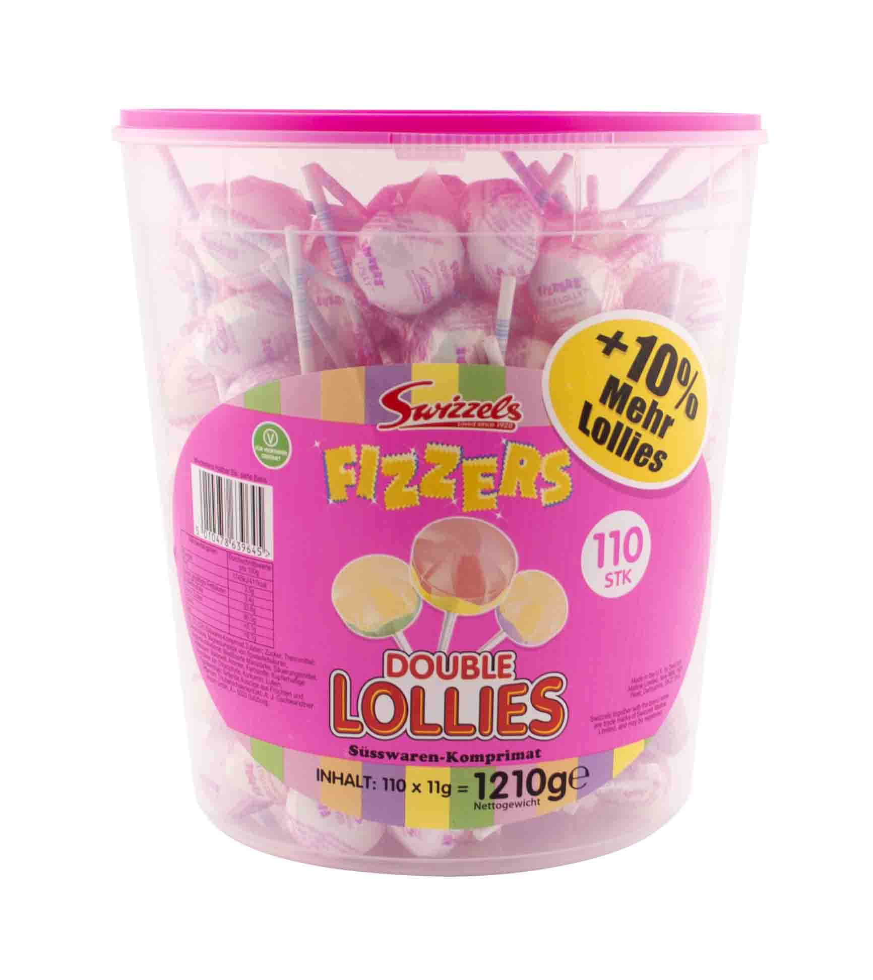 Fizzers double lolly dose – šumivé lízátko 11g 