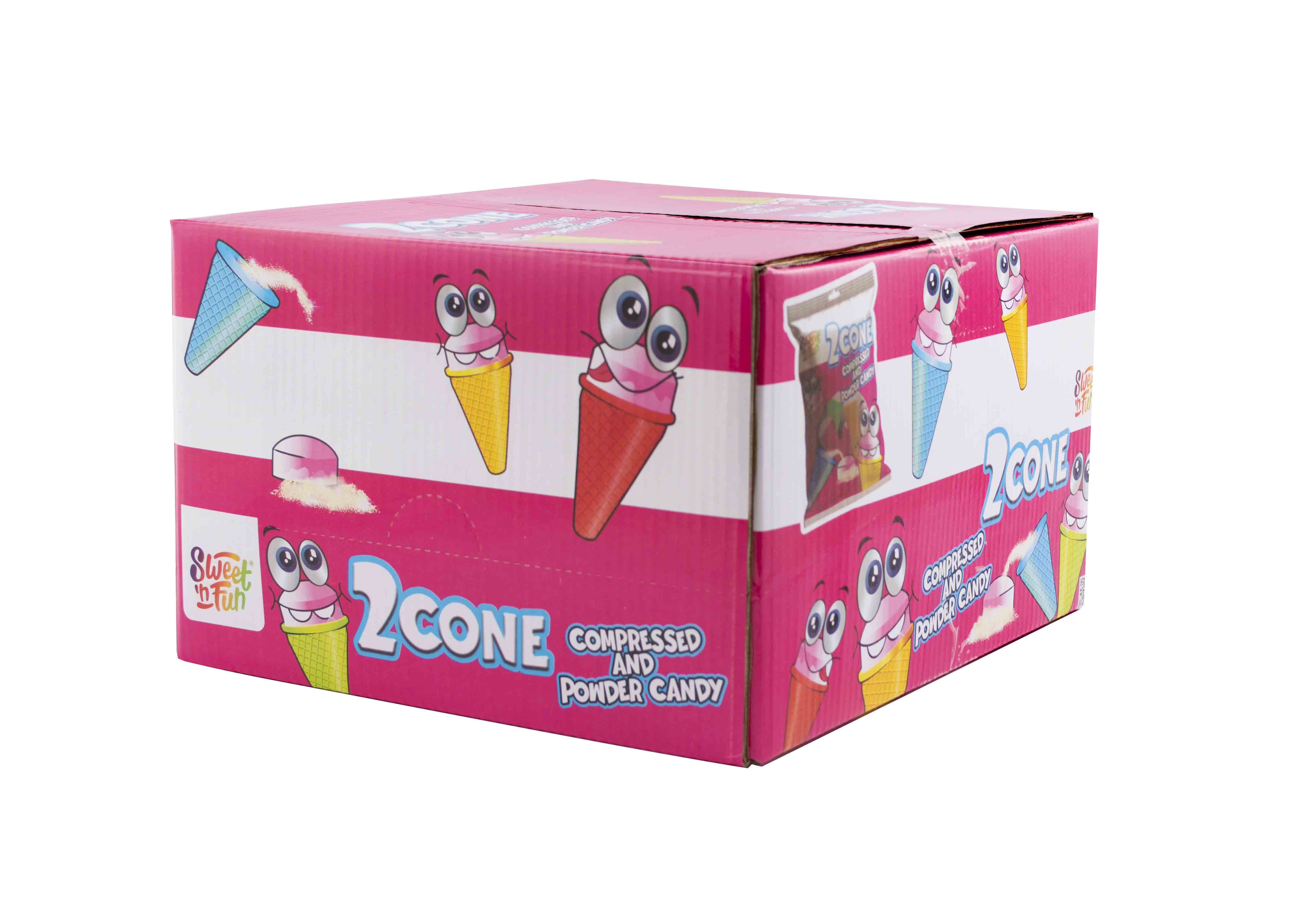 2Cone - zmrzlinky z hroznového cukru s kyselým práškem 72g