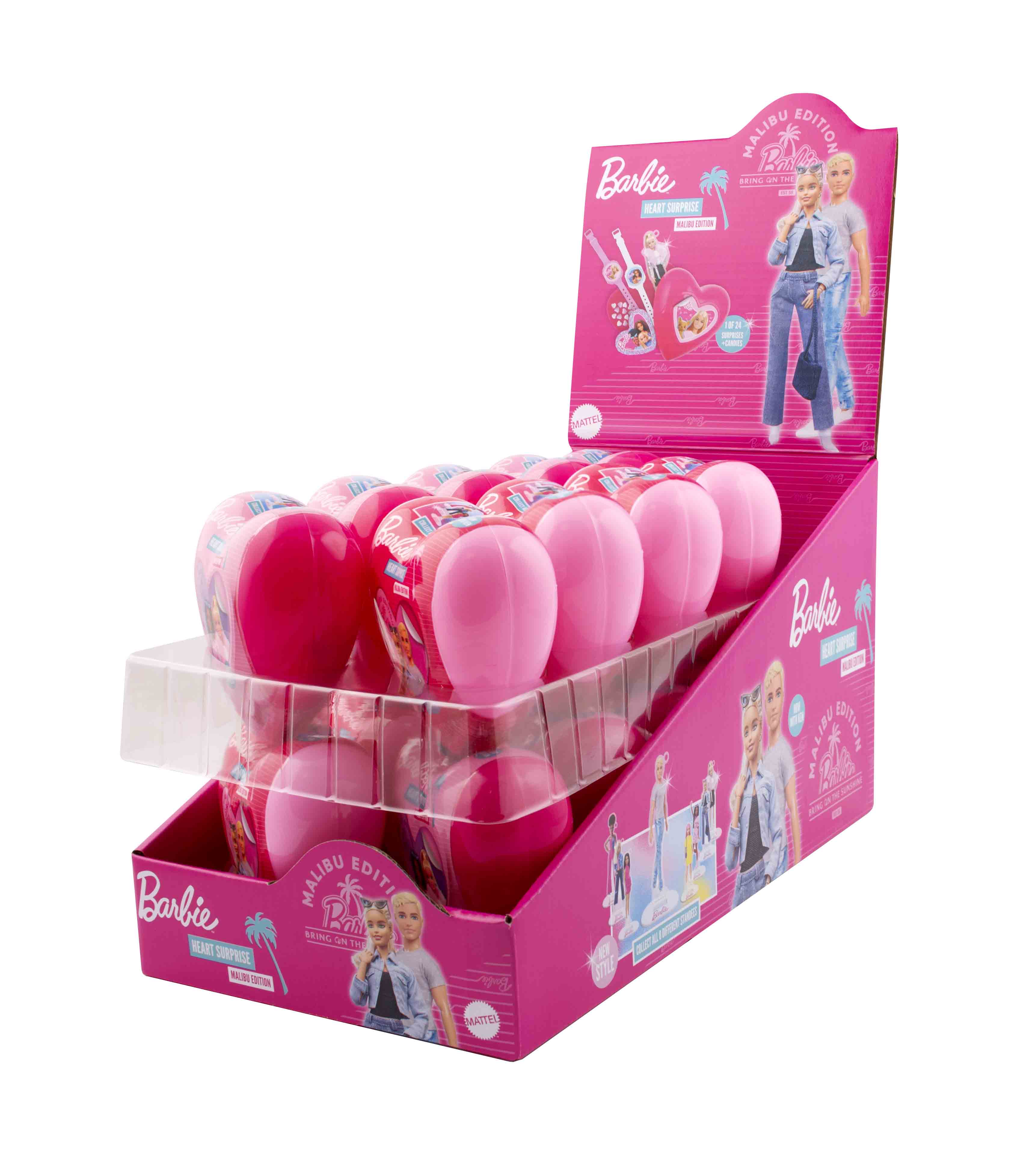 Barbie  hearts - srdce s překvapením a cukrovinkou 12g
