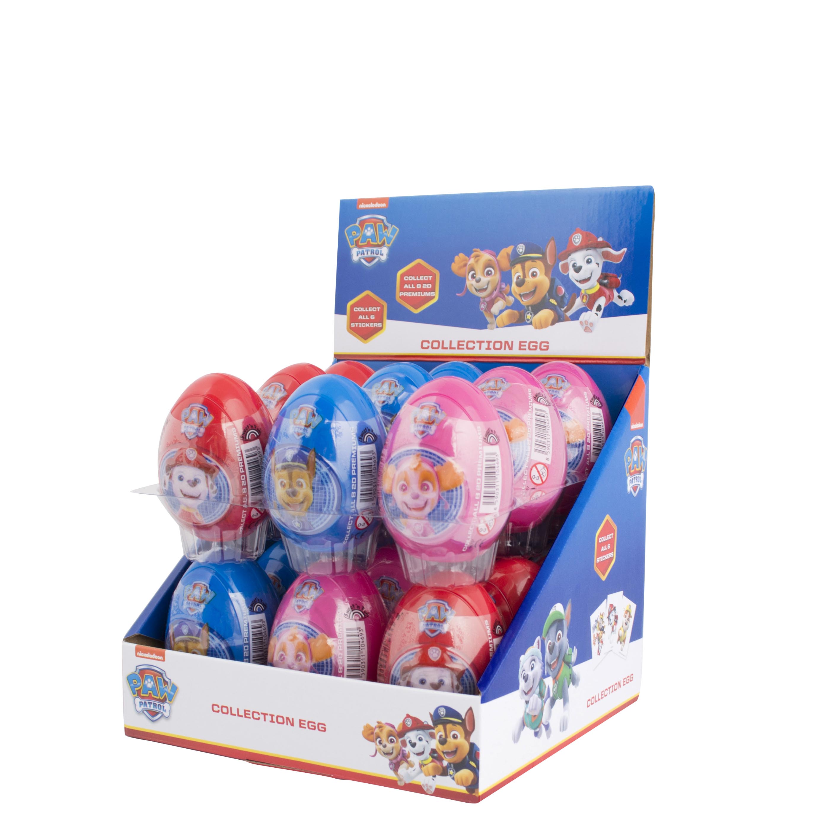 Paw Patrol Collection Egg - překvapení s 3D reliéfem, hračkou a cukrovinkou 10g