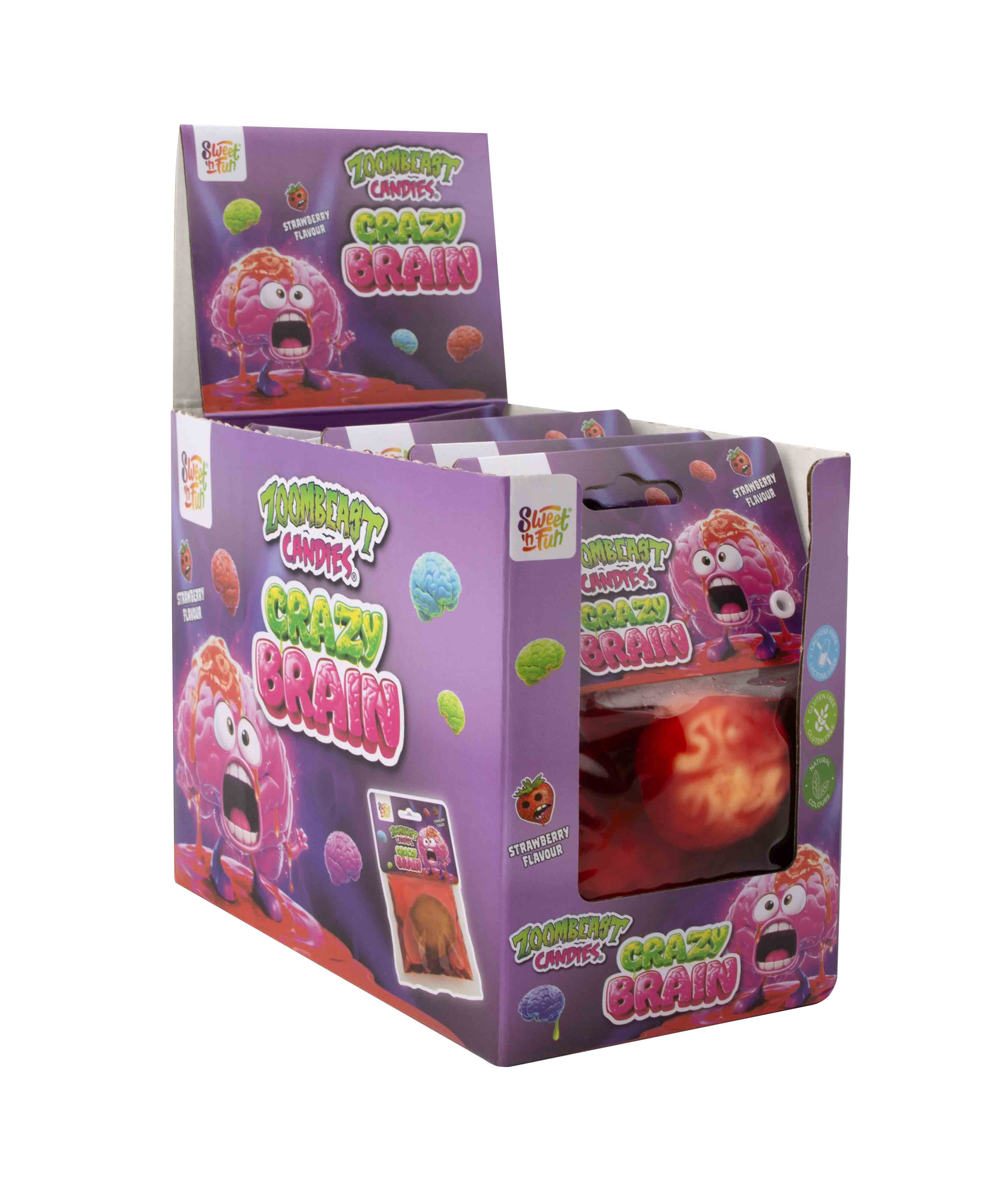 Zoombeast candies crazy brain - želé mozek ve slizu 60g