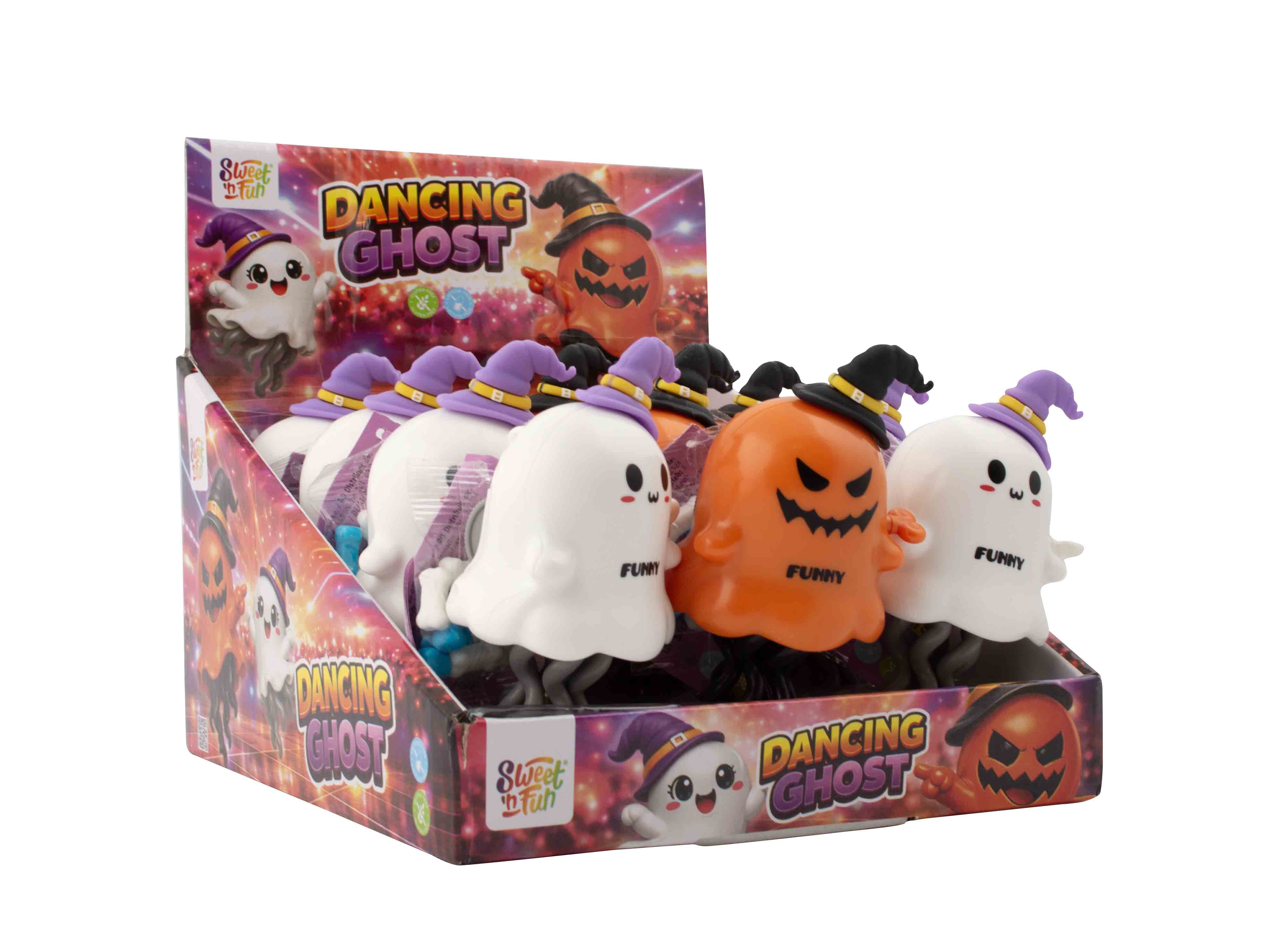 Dancing ghost - tančící duch na klíček s cukrovinkou 5g